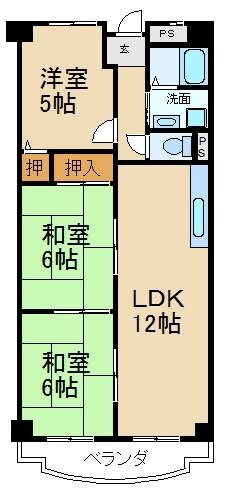 香里園オークヒルズⅡの物件間取画像