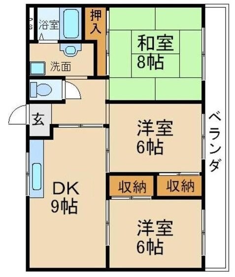 ハーモニーヒルズ藤阪の物件間取画像