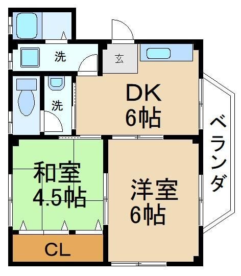 翠香園コーポ百合の物件間取画像