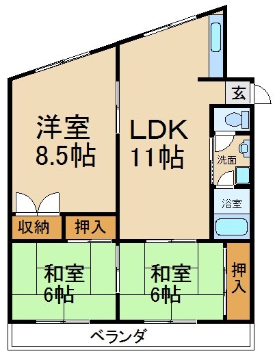 ファイブスター枚方の物件間取画像