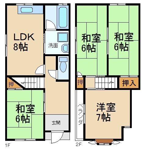 小篠ハイムの物件間取画像