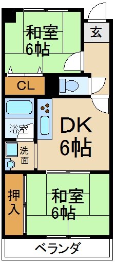 グリーンピア東寝屋川の物件間取画像