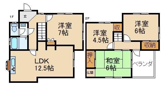 宮之阪駅 徒歩9分 1階の物件間取画像