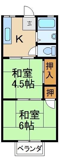 翆甲園ハイツⅠの物件間取画像