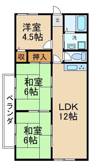 小西ハイツの物件間取画像