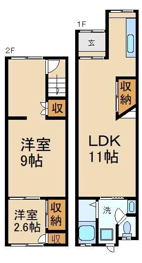 萱島駅 徒歩5分 1階の物件間取画像