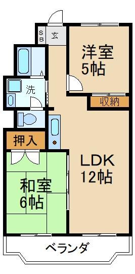 メロディーハイム寝屋川の物件間取画像