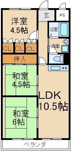 ホーユウパレス寝屋川の物件間取画像