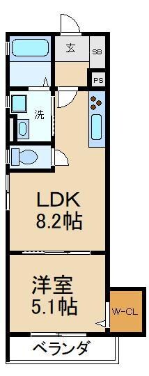 クリエオーレ北中振の物件間取画像