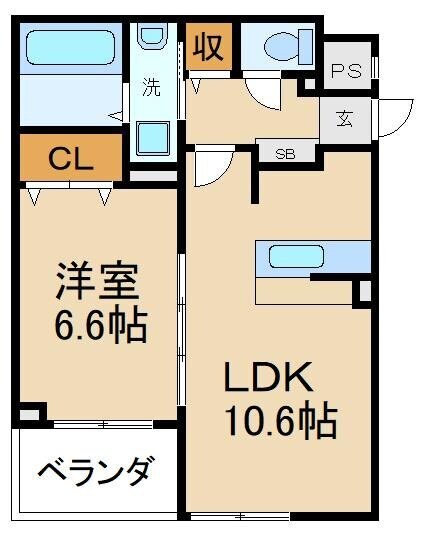 東神田町アパートＥＡＳＴの物件間取画像