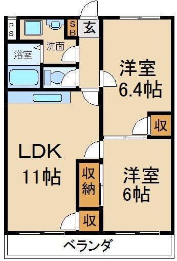 アメニティ東香里の物件間取画像