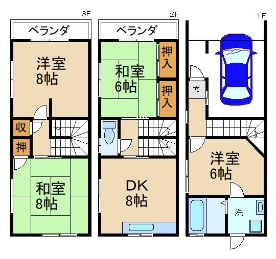 寝屋川市駅 バス15分  仁和寺下車：停歩4分 1階の物件間取画像
