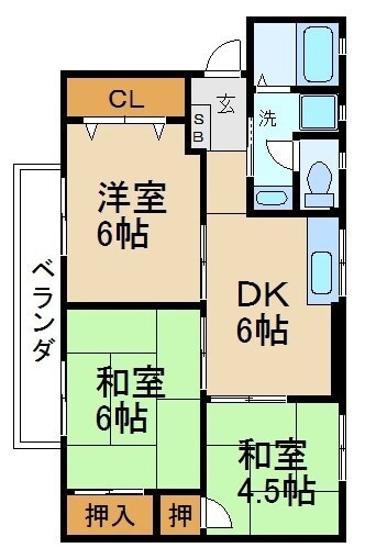 カーサエクレール山之上の物件間取画像