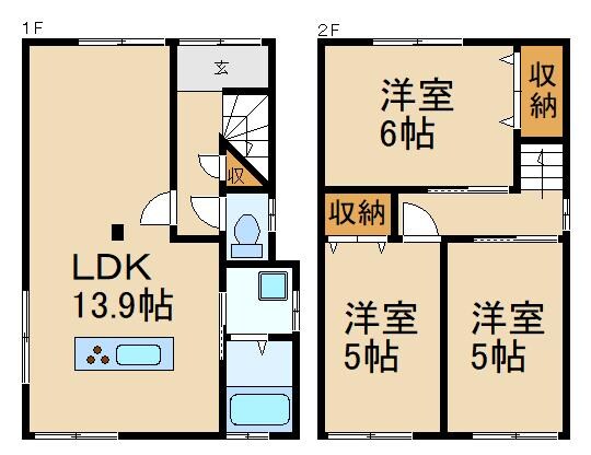 寝屋川公園駅 徒歩6分 1階の物件間取画像