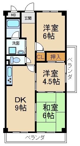 グランデール（若葉町）の物件間取画像