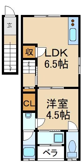 ハイツ田宮の物件間取画像