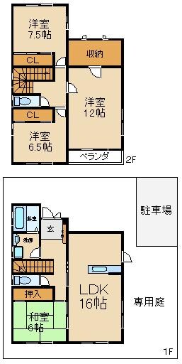 物件間取画像