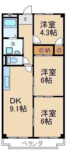 プラムシティレジデンス寝屋川の物件間取画像