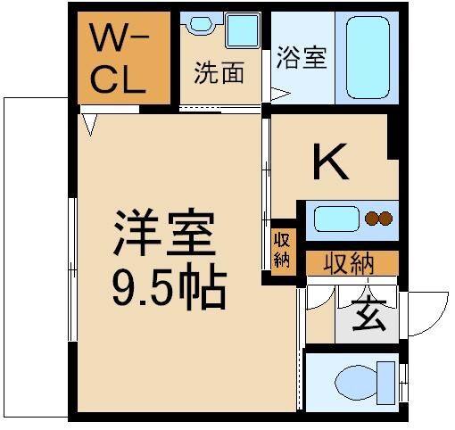 クレメンテカミダＢ棟の物件間取画像
