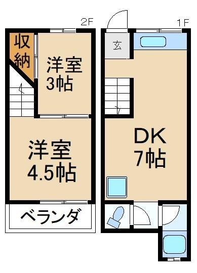 香里園駅 徒歩12分 1階の物件間取画像