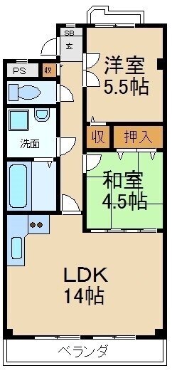 カルチェ清水谷の物件間取画像