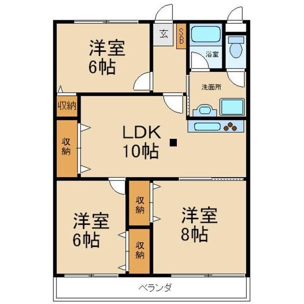 レオハイム木屋の物件間取画像