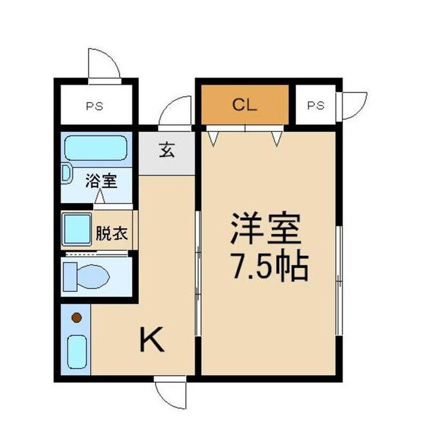 宮之阪ハイツ参番館の物件間取画像