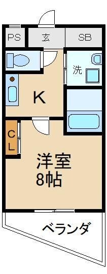 ボヌール津田駅前Ｂ棟の物件間取画像