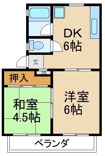 チェリーハイツ香里の物件間取画像