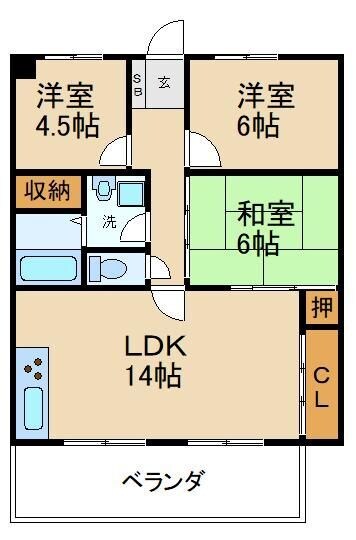 サンヒルズ杉本Ⅰの物件間取画像