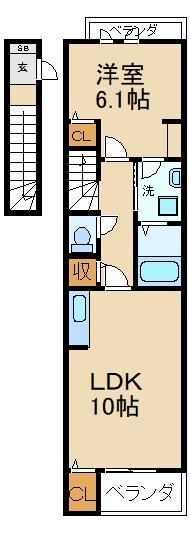 エイシン楠葉美咲の物件間取画像