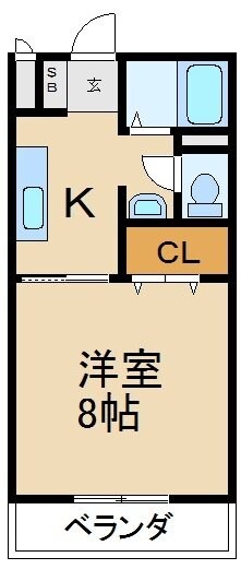 アリープガーデンＢ棟の物件間取画像