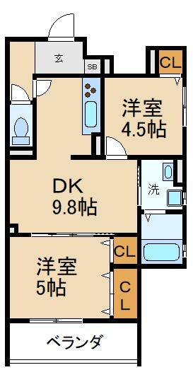 ソレイユ萱島東の物件間取画像