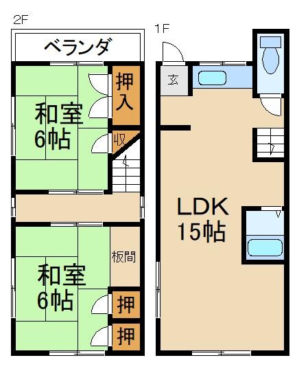 香里園駅 徒歩11分 1階の物件間取画像