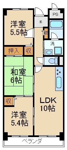 サンライフマンションの物件間取画像