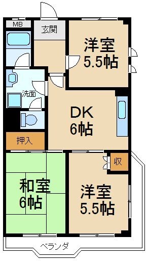 プリンスヴィラ寝屋川の物件間取画像
