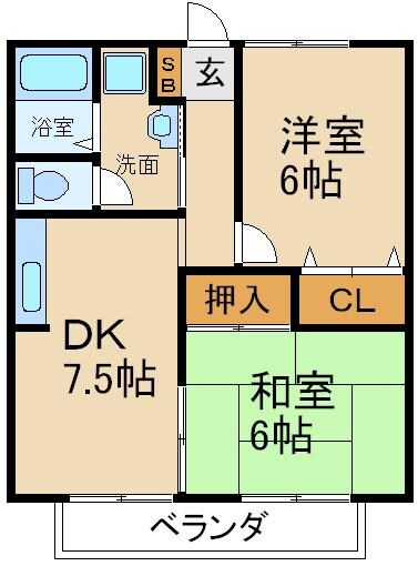 コスモコート東の物件間取画像