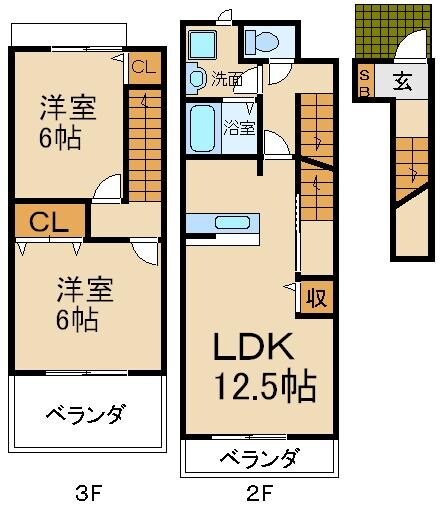 メゾン河北の物件間取画像