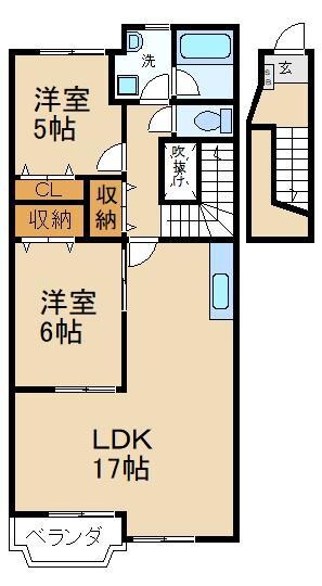 シャン・ド・フル－ルⅠ番館の物件間取画像