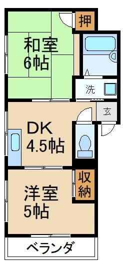 中井マンションの物件間取画像