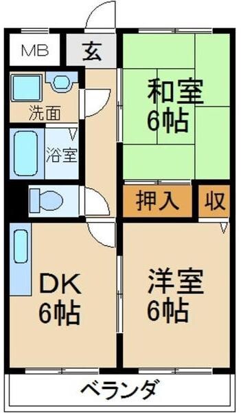 Ｍプラザ楠根参番館の物件間取画像