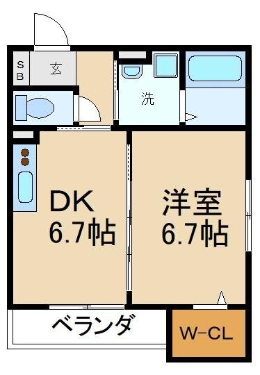 セラフィーメゾン郡元町の物件間取画像