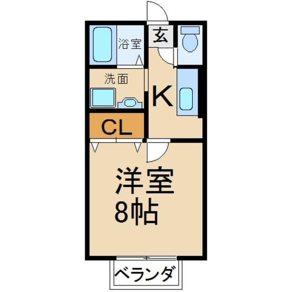 リベルテ北山A棟の物件間取画像