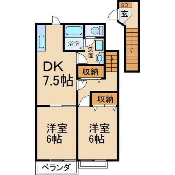 アネックス東中振の物件間取画像