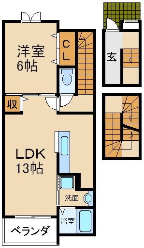 ココットルーチェＭ＆Ｋの物件間取画像