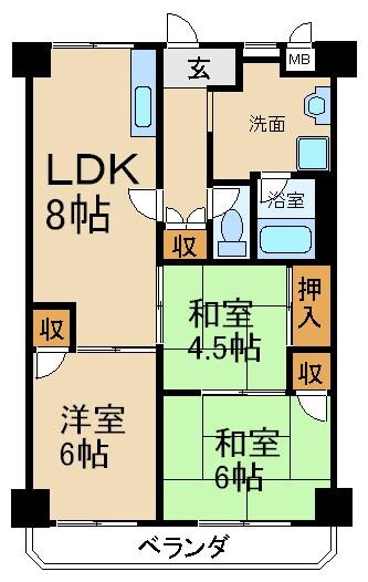 ホープビラの物件間取画像