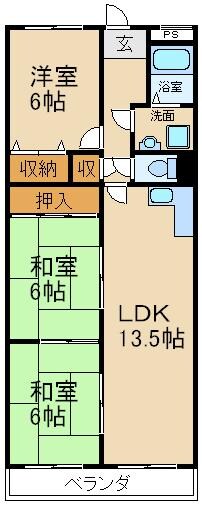 昴２番館の物件間取画像