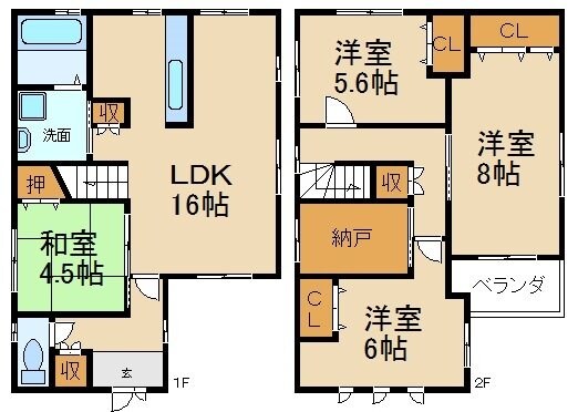 樟葉駅 徒歩17分 1階の物件間取画像