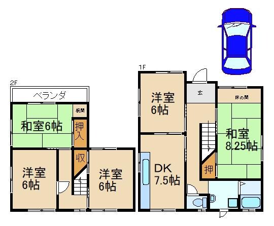 長尾駅 バス26分  山陽台下車：停歩6分 1階の物件間取画像