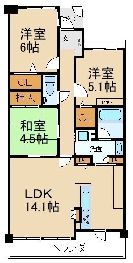 ロイヤルアーク東香里園町の物件間取画像